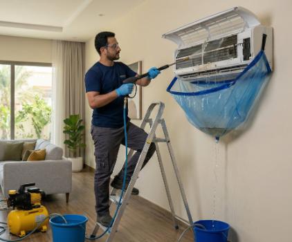 خدمة تنظيف المكيفات